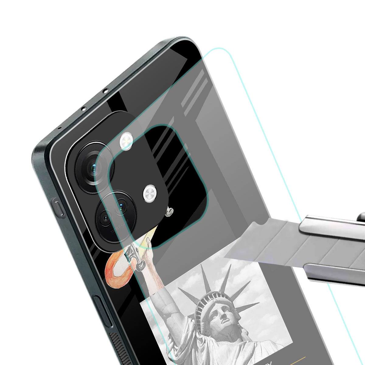 living in the city back phone cover | glass case for oneplus nord 3