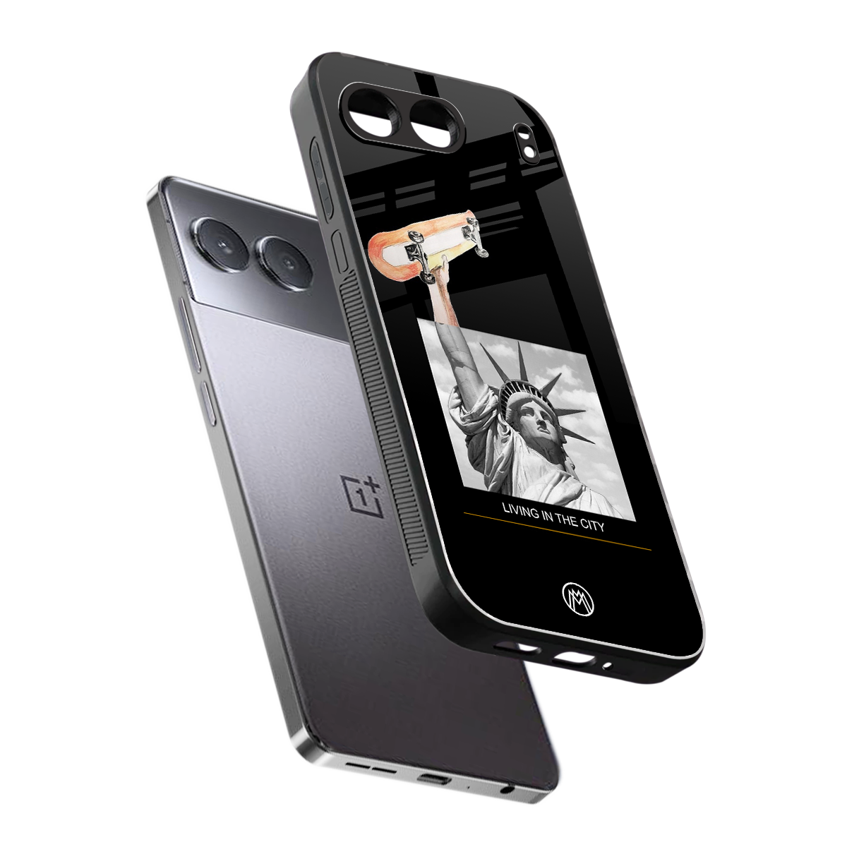 living in the city back phone cover | glass case for oneplus nord 4