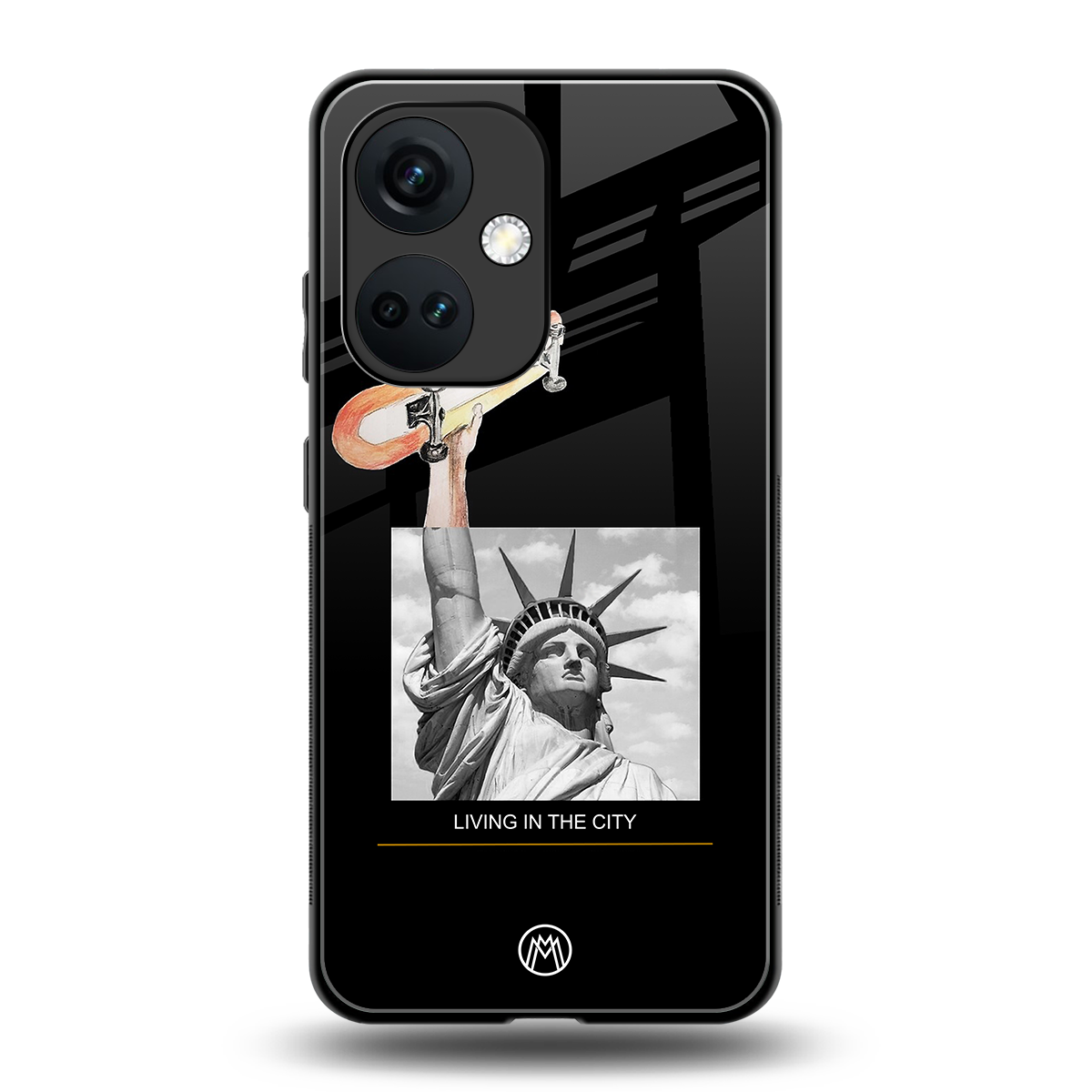 living in the city back phone cover | glass case for oneplus nord ce 3