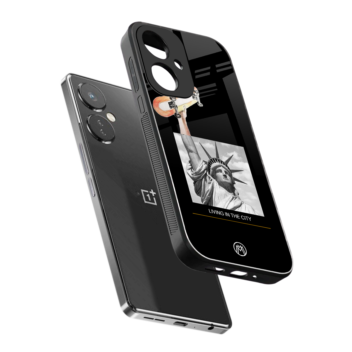 living in the city back phone cover | glass case for oneplus nord ce 3