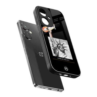 living in the city back phone cover | glass case for oneplus nord ce 3
