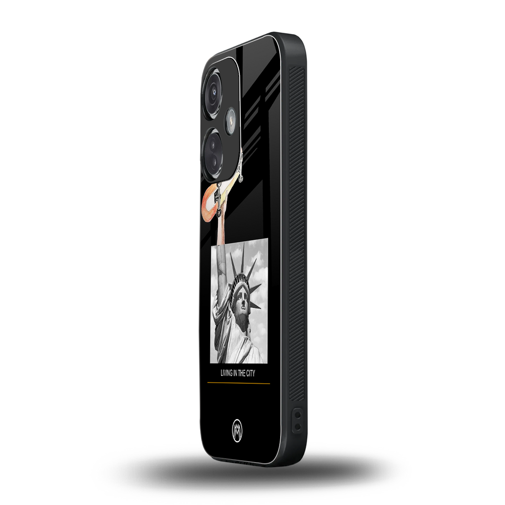living in the city back phone cover | glass case for oneplus nord ce 3