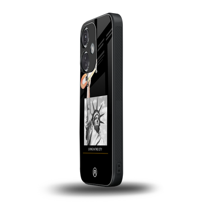 living in the city back phone cover | glass case for oneplus nord ce 3