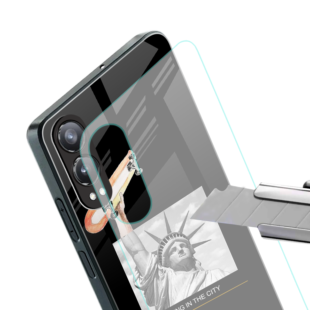 living in the city back phone cover | glass case for oneplus nord ce 4 lite