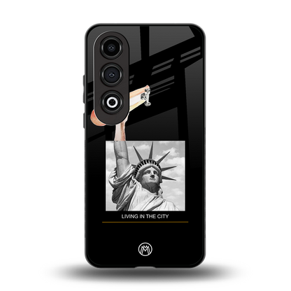 living in the city back phone cover | glass case for oneplus nord ce 4