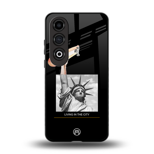 living in the city back phone cover | glass case for oneplus nord ce 4