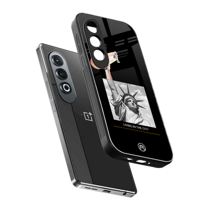 living in the city back phone cover | glass case for oneplus nord ce 4