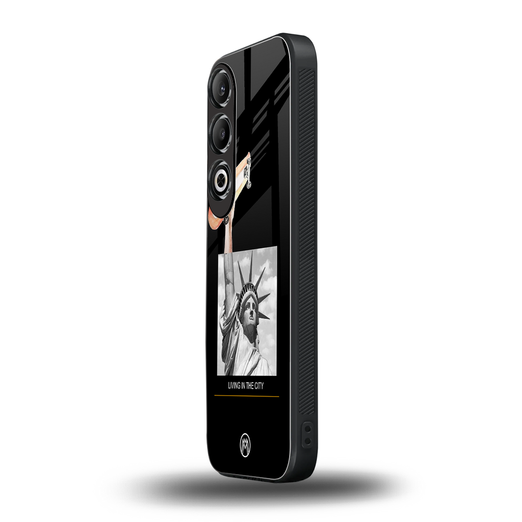living in the city back phone cover | glass case for oneplus nord ce 4