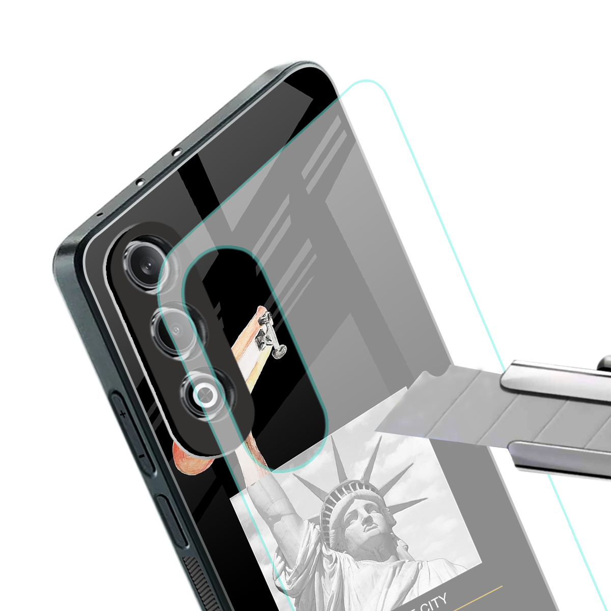 living in the city back phone cover | glass case for oneplus nord ce 4