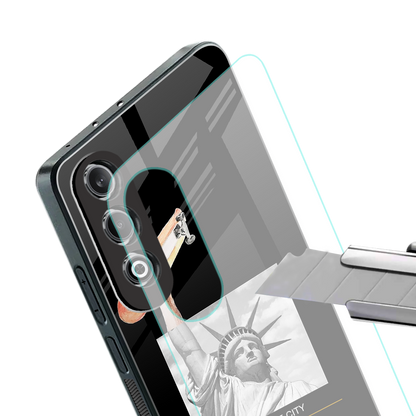 living in the city back phone cover | glass case for oneplus nord ce 4