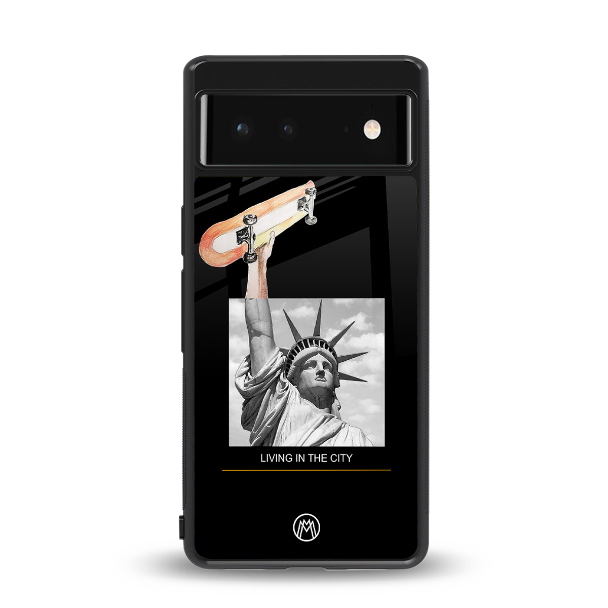 living in the city back phone cover | glass case for google pixel 6