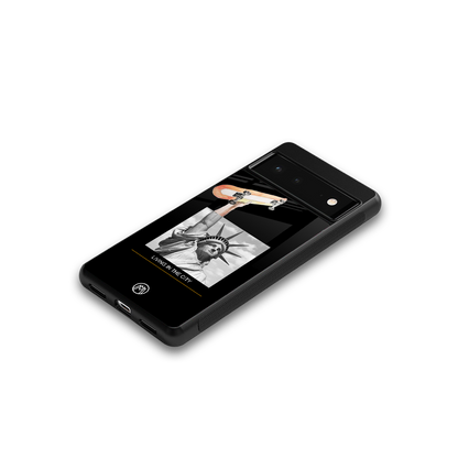 living in the city back phone cover | glass case for Google Pixel 6A