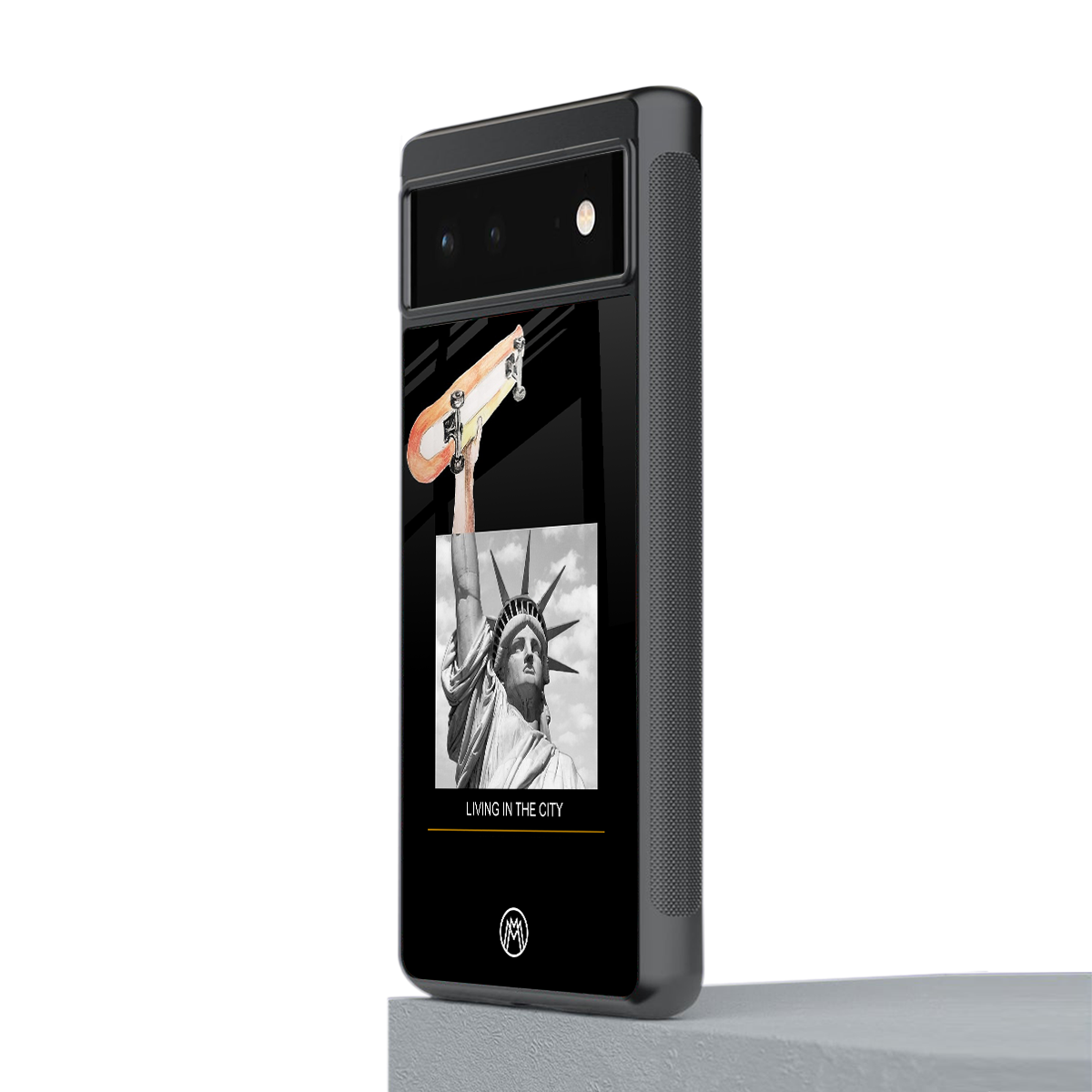 living in the city back phone cover | glass case for Google Pixel 6A