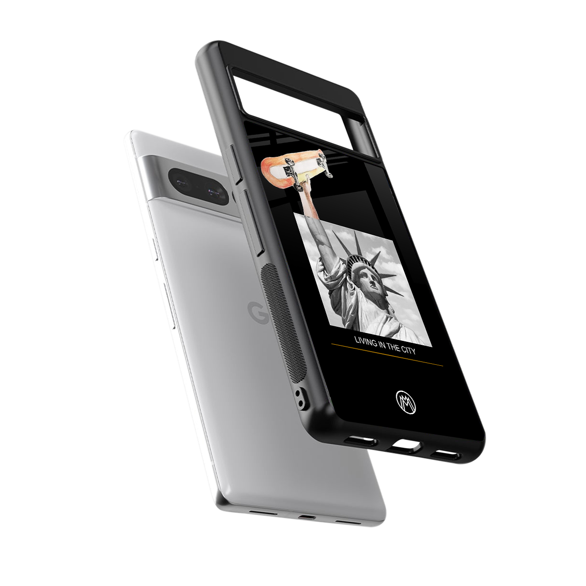 living in the city back phone cover | glass case for google pixel 7 pro
