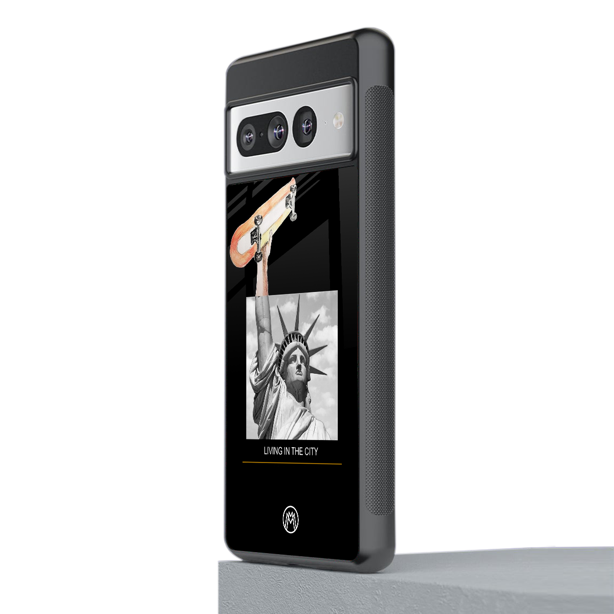 living in the city back phone cover | glass case for google pixel 7 pro