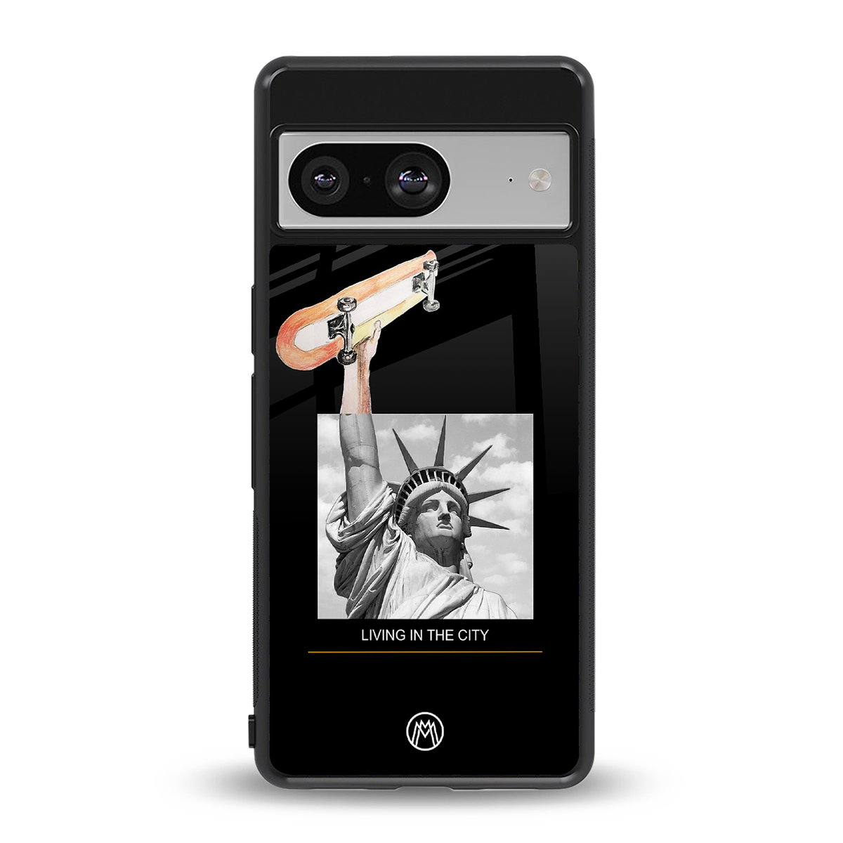 living in the city back phone cover | glass case for Google Pixel 8