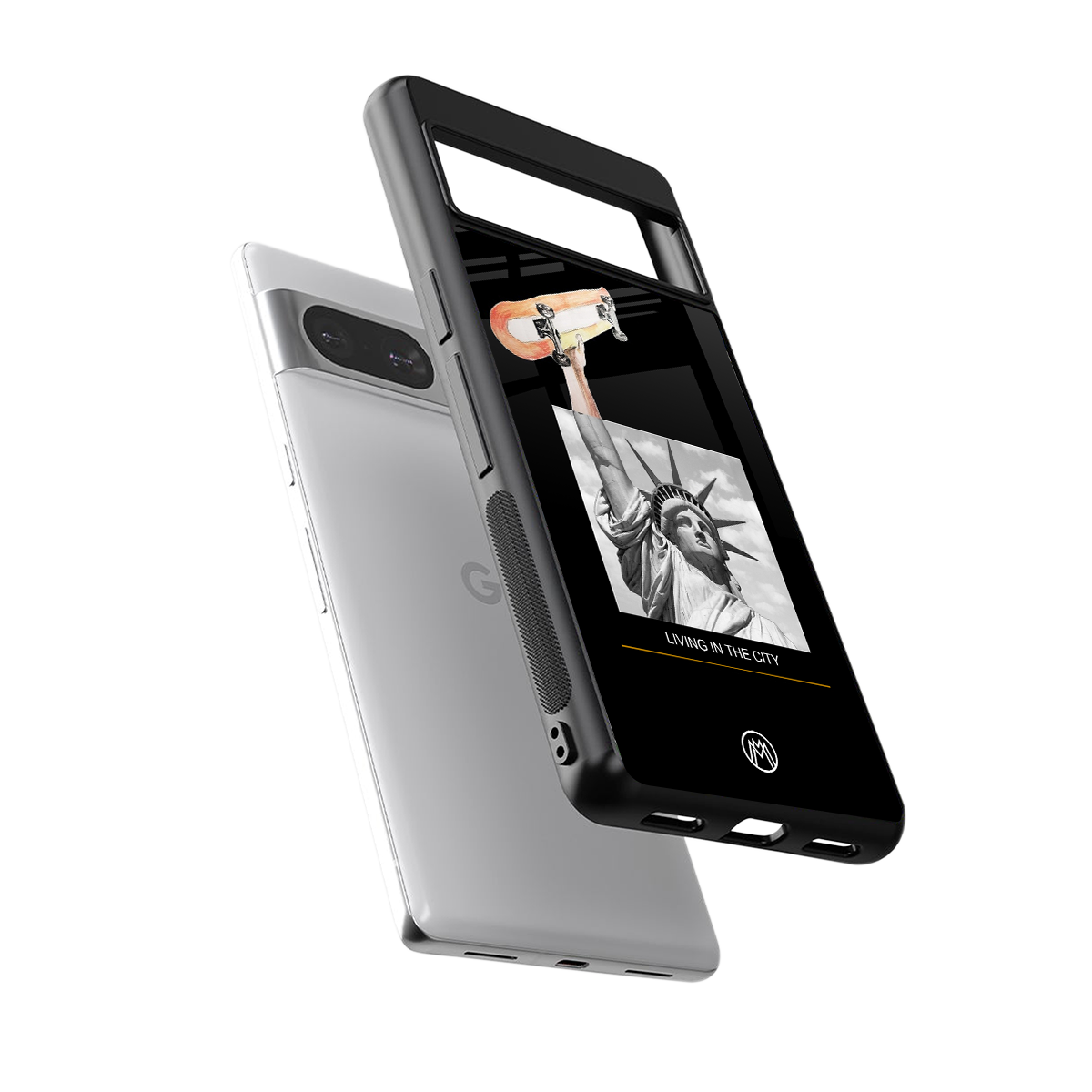 living in the city back phone cover | glass case for Google Pixel 8