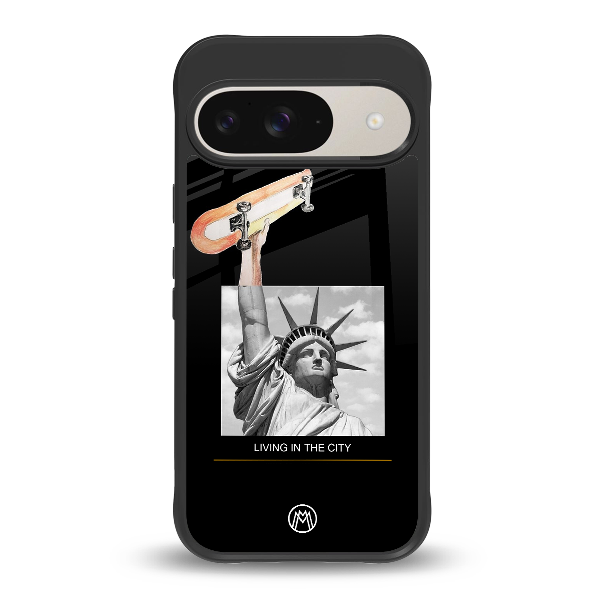 living in the city back phone cover | glass case for google pixel 9