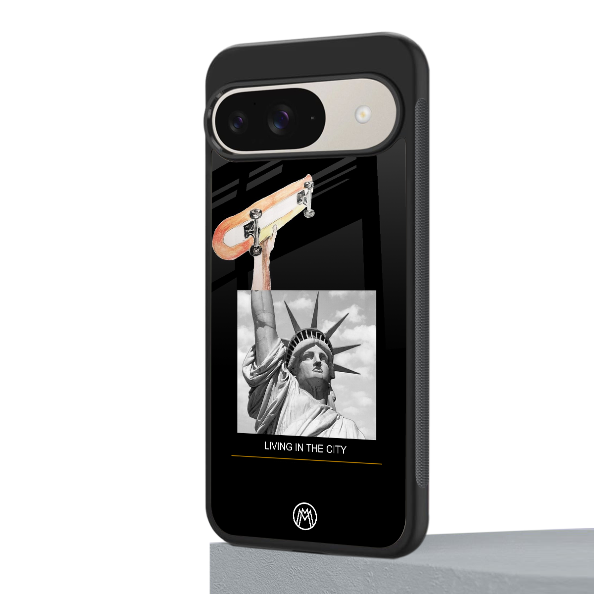 living in the city back phone cover | glass case for google pixel 9