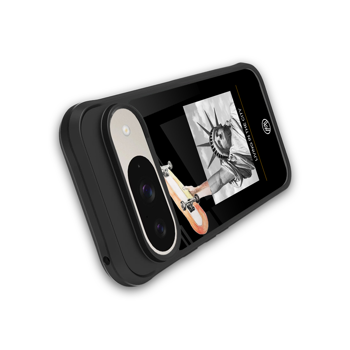 living in the city back phone cover | glass case for google pixel 9