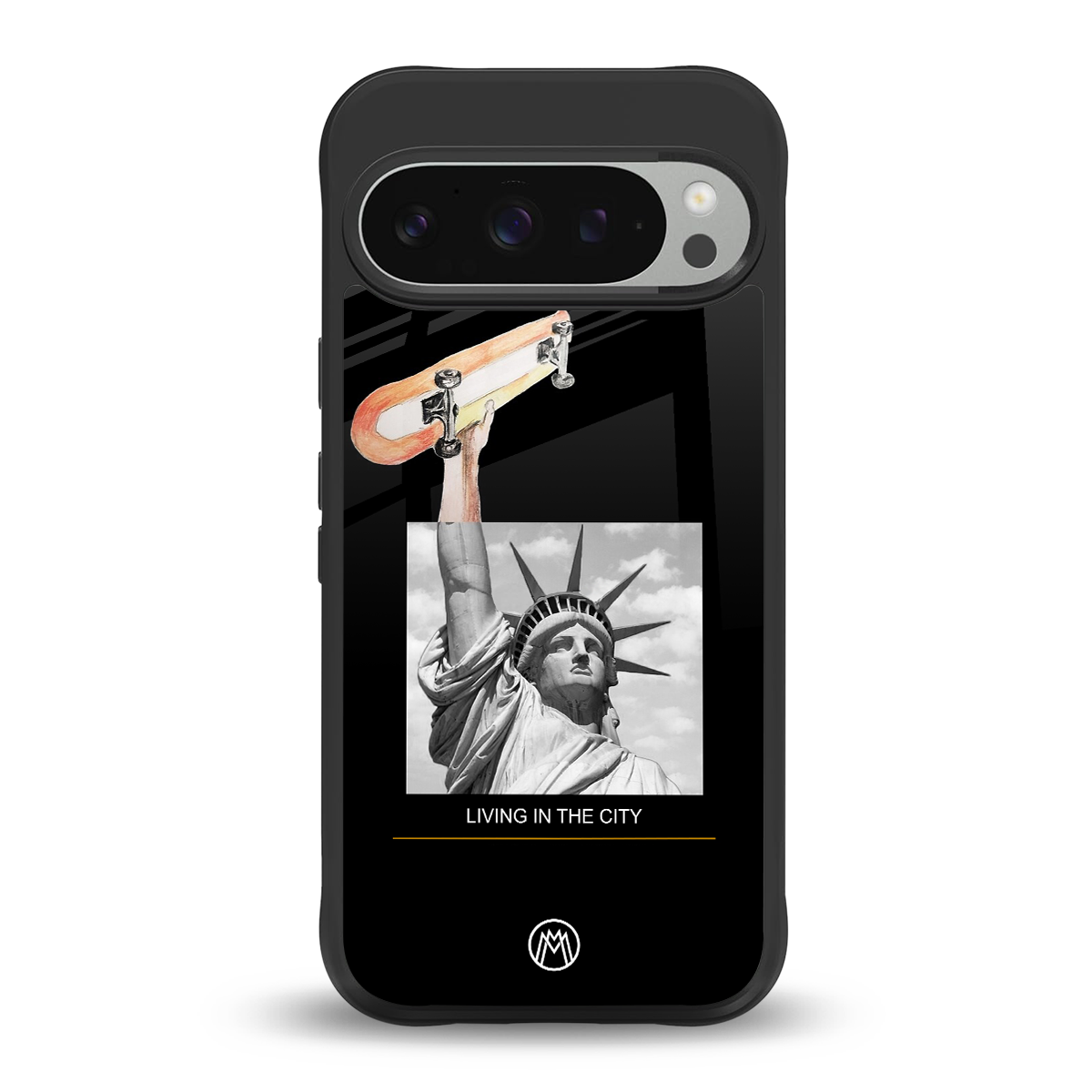 living in the city back phone cover | glass case for google pixel 9 pro xl