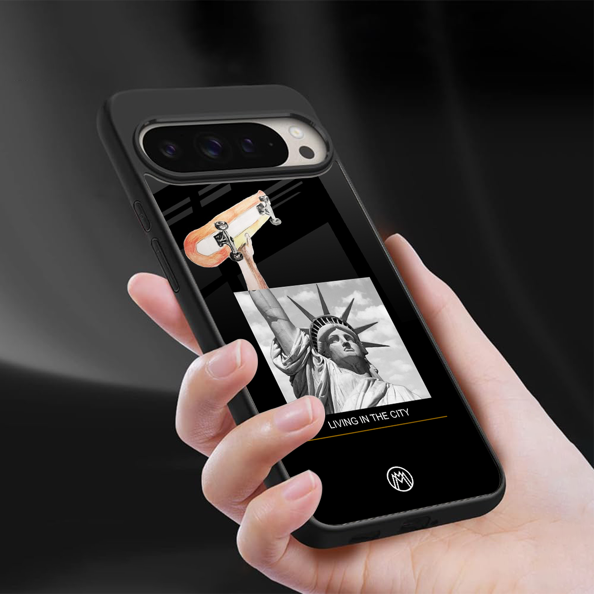 living in the city back phone cover | glass case for google pixel 9 pro xl