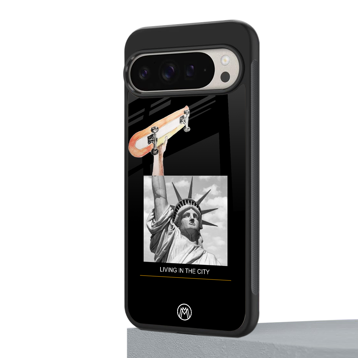 living in the city back phone cover | glass case for google pixel 9 pro xl