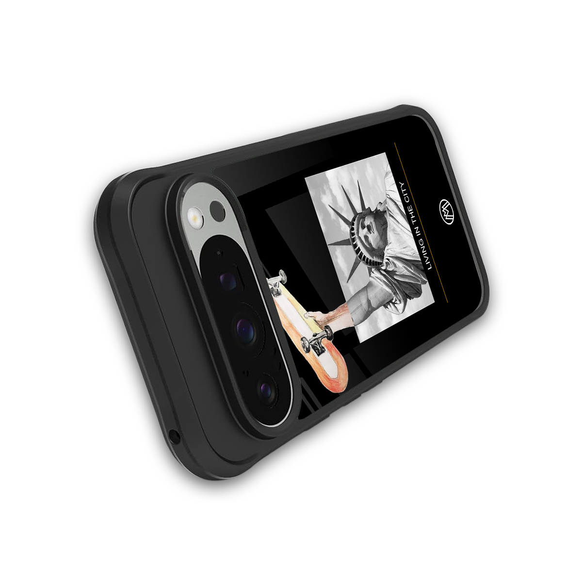 living in the city back phone cover | glass case for google pixel 9 pro xl