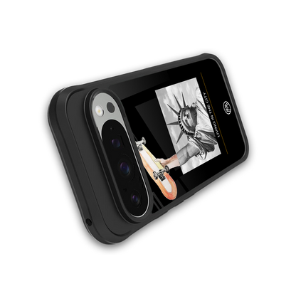 living in the city back phone cover | glass case for google pixel 9 pro xl