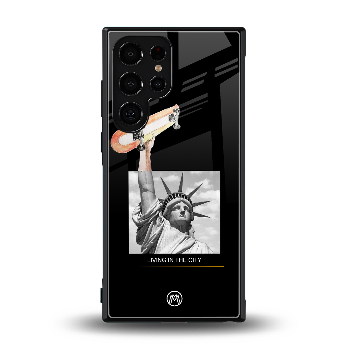 living in the city back phone cover | glass case for samsung galaxy s23 ultra