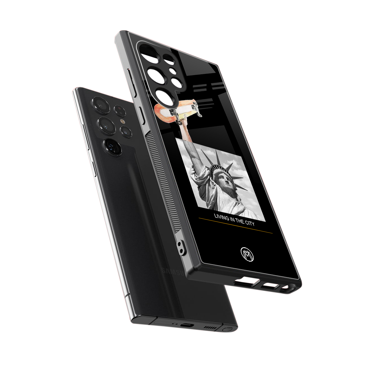 living in the city back phone cover | glass case for samsung galaxy s23 ultra