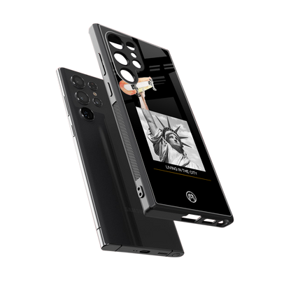 living in the city back phone cover | glass case for samsung galaxy s23 ultra