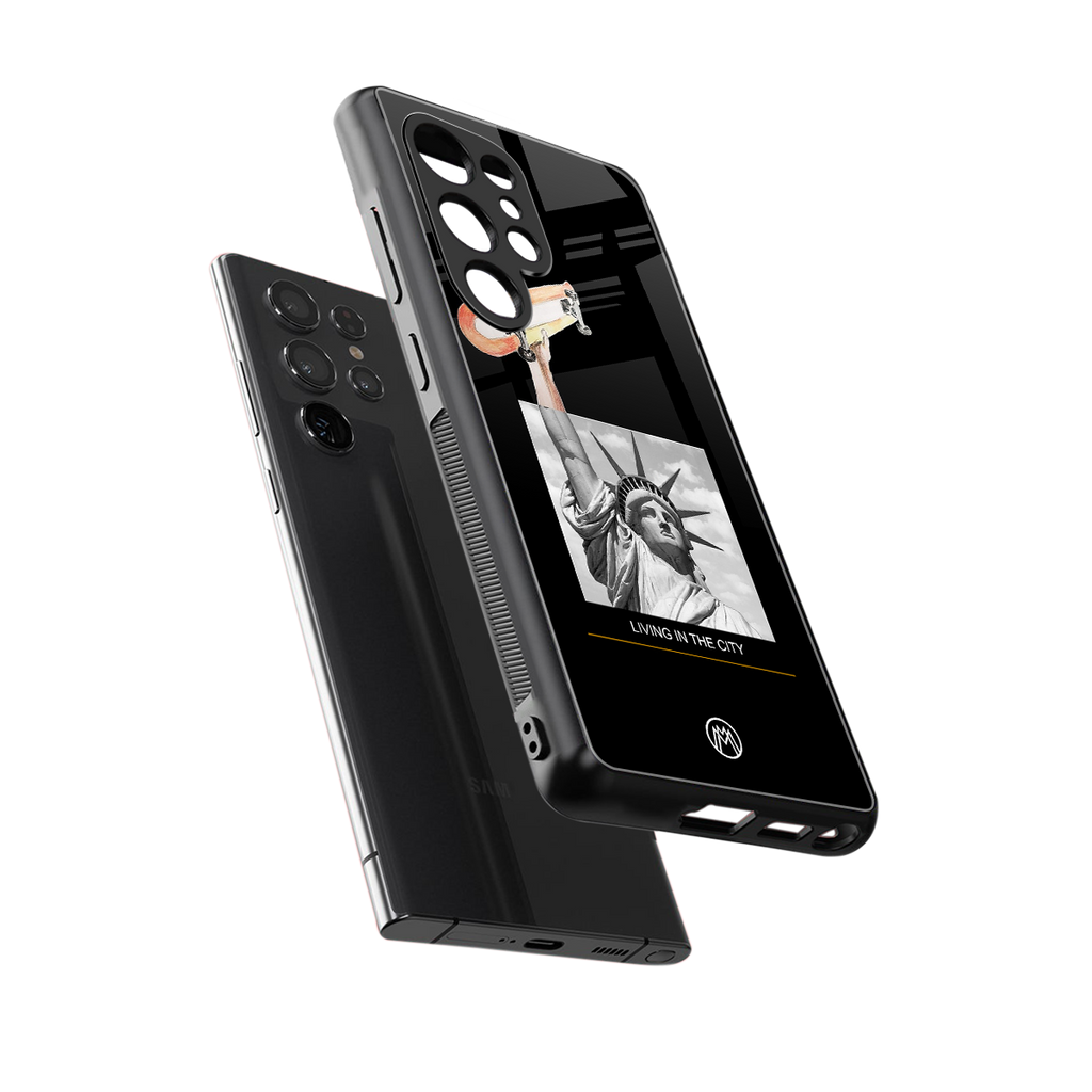 living in the city back phone cover | glass case for samsung galaxy s25 ultra