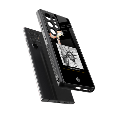 living in the city back phone cover | glass case for samsung galaxy s25 ultra