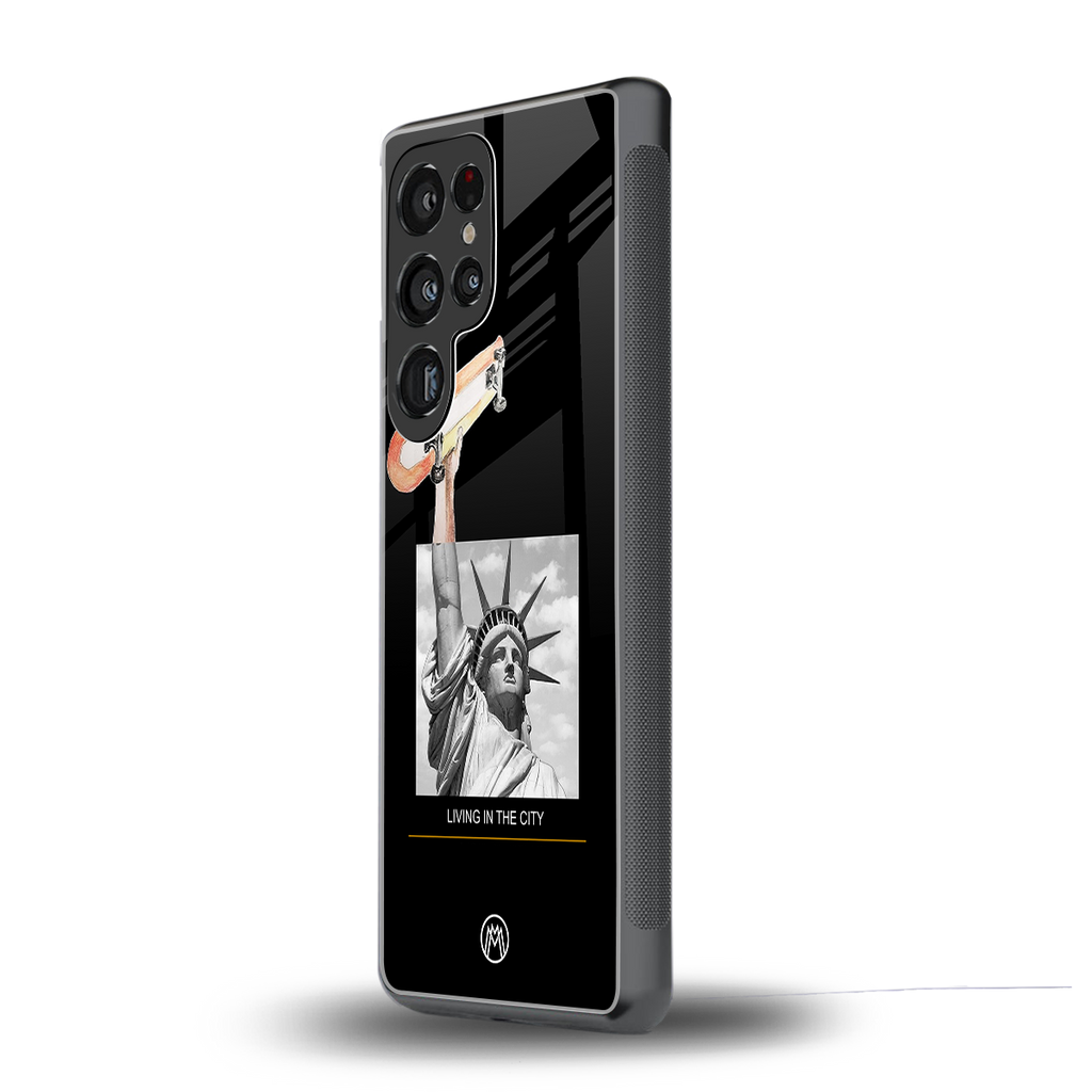 living in the city back phone cover | glass case for samsung galaxy s25 ultra