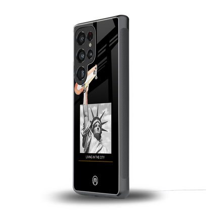 living in the city back phone cover | glass case for samsung galaxy s25 ultra