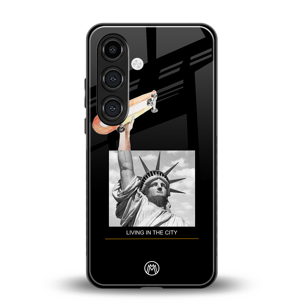 living in the city back phone cover | glass case for samsung galaxy s24 plus