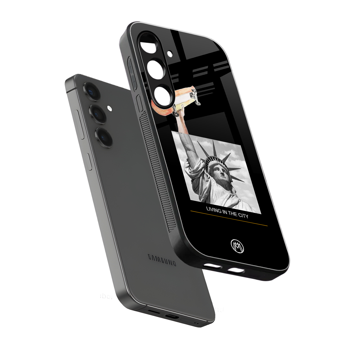 living in the city back phone cover | glass case for samsung galaxy s24 fe