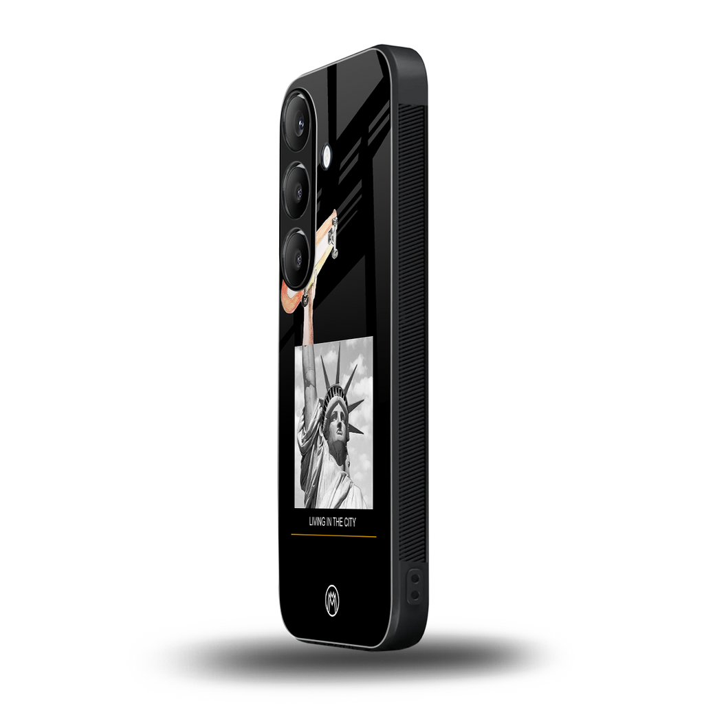 living in the city back phone cover | glass case for samsung galaxy s24