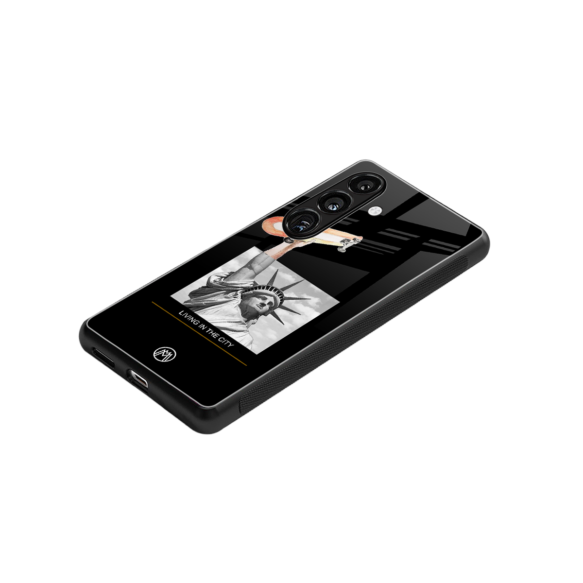 living in the city back phone cover | glass case for samsung galaxy s24 plus