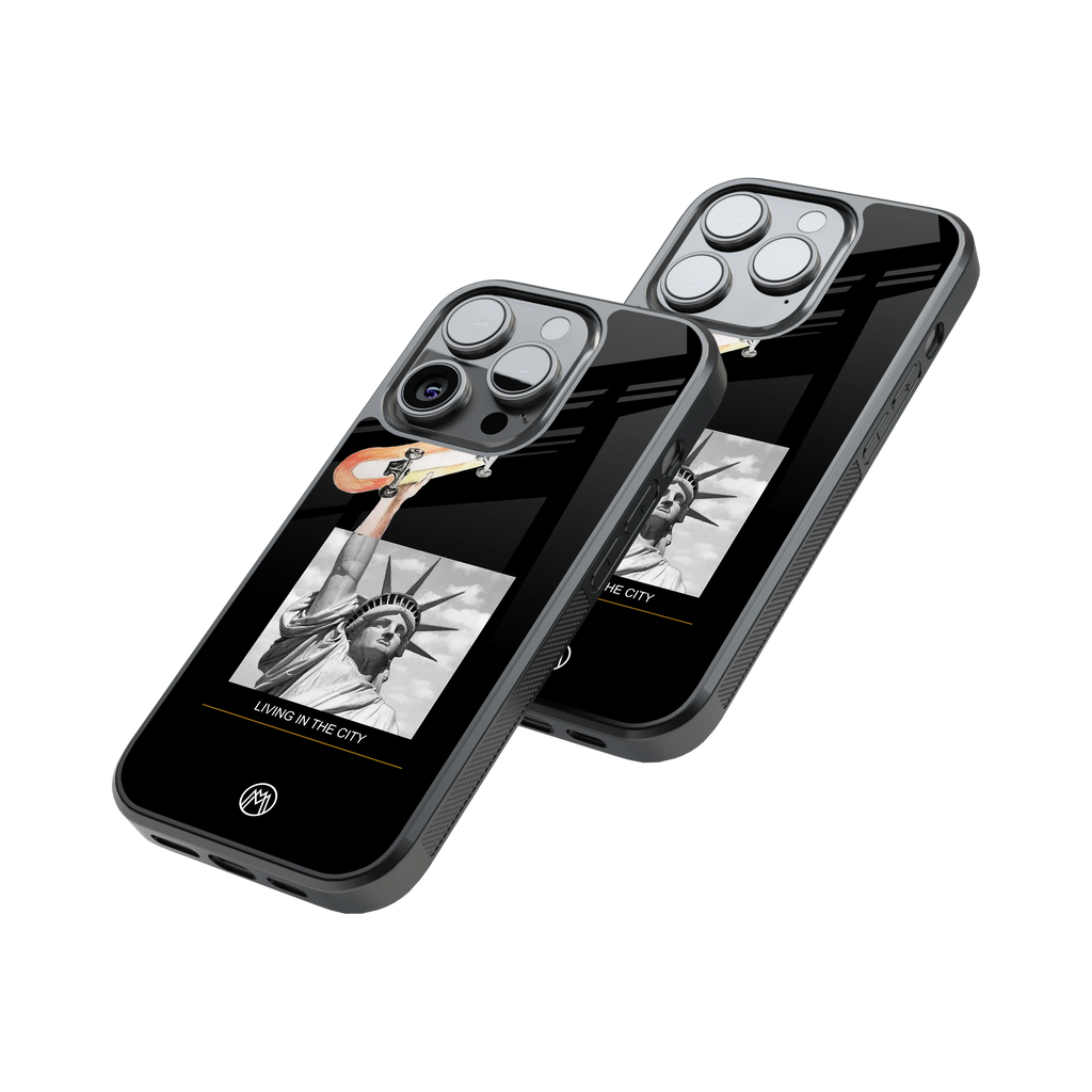 Protective Glass Back Phone Case Compatible with iPhone, Samsung, OnePlus, Pixel & More