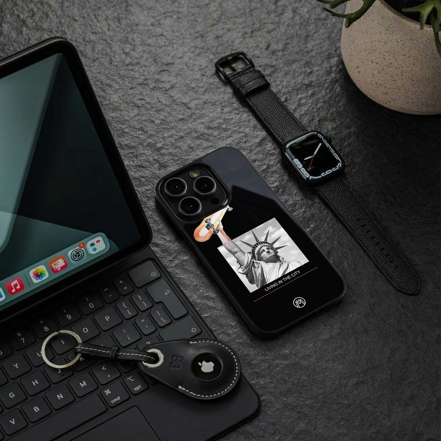 living in the city back phone cover | glass case for oneplus nord 4