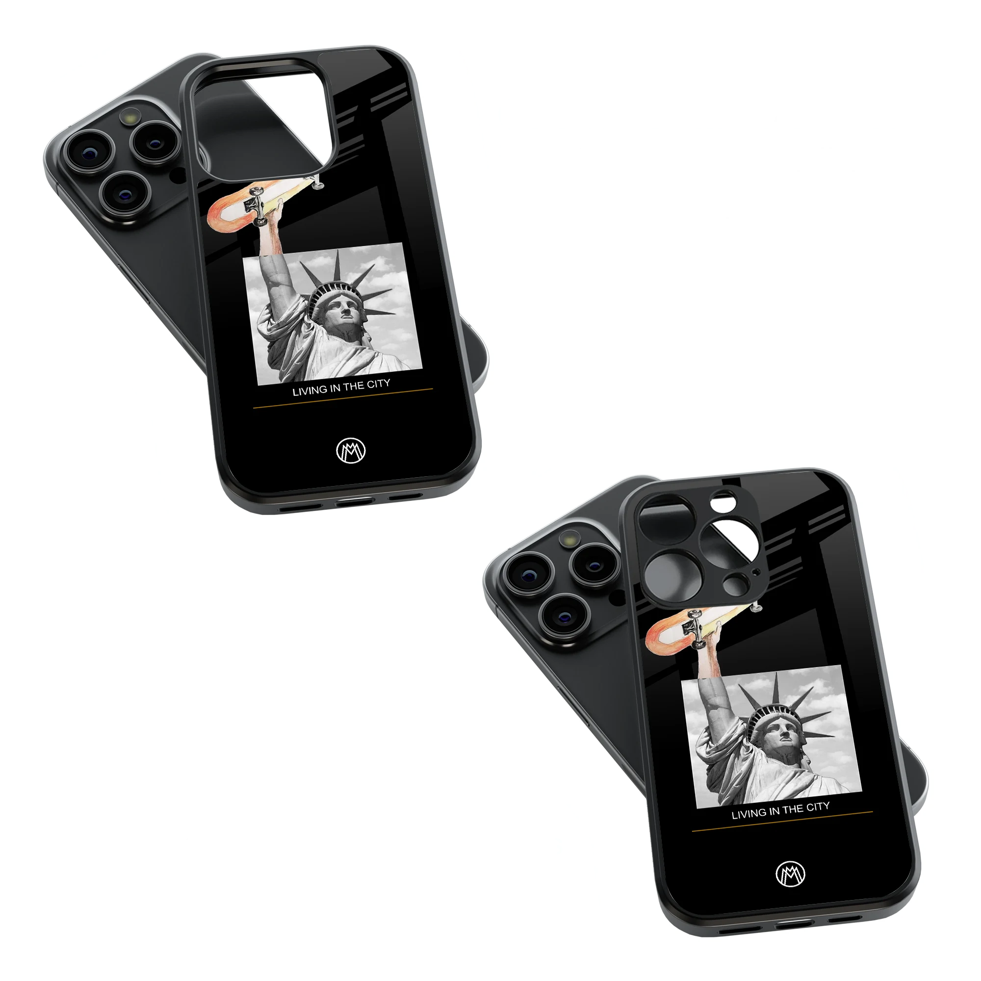 Trendy Glass Back Mobile Case for iPhone, Samsung, Redmi, OnePlus, Google Pixel, Motorola