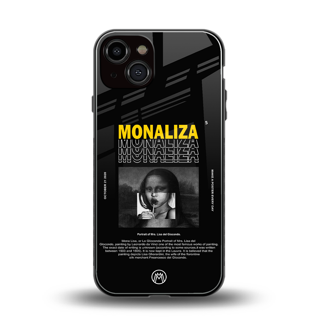 lollipop monaliza back phone cover | glass case for iphone 13