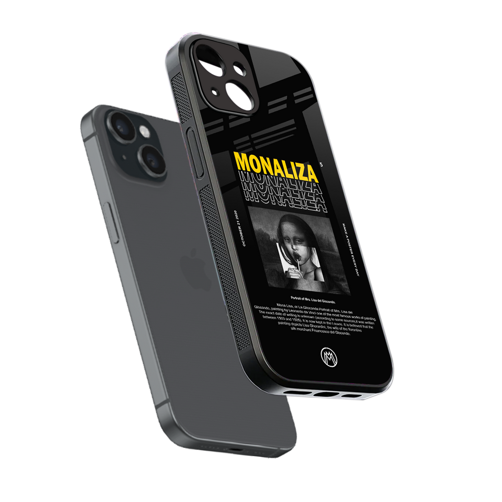 lollipop monaliza back phone cover | glass case for iphone 13