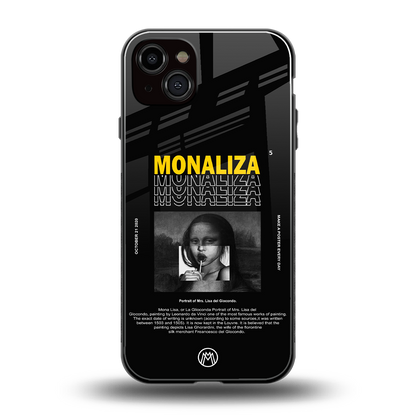 lollipop monaliza back phone cover | glass case for iphone 14 plus