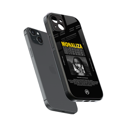 lollipop monaliza back phone cover | glass case for iphone 14 plus