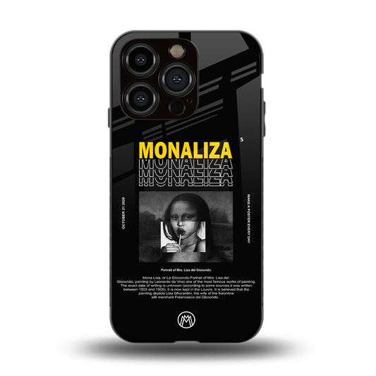 lollipop monaliza back phone cover | glass case for iphone 15 pro