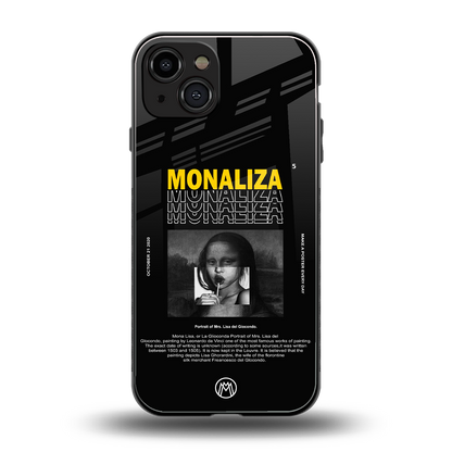 lollipop monaliza back phone cover | glass case for iphone 15