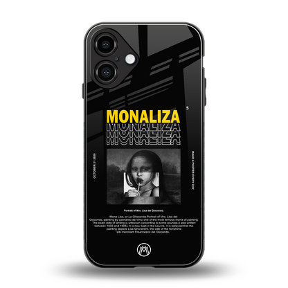 lollipop monaliza back phone cover | glass case for iphone 16 plus